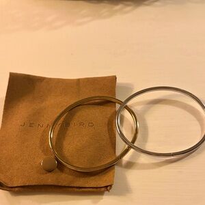 Jenny Bird Dual-Tone Bangles in Gold and Silver